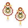 Sukkhi Astonish Meenakari Gold Plated AD and Kundan Reversible Earring For Women-1