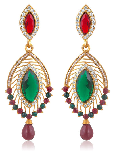 Sukkhi Pretty Gold Plated AD Earring For Women