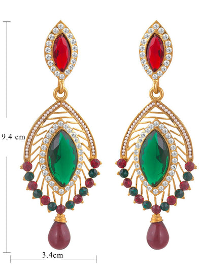Sukkhi Pretty Gold Plated AD Earring For Women-1