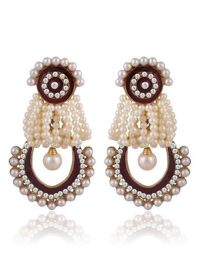 Sukkhi Glistening Gold Plated AD Earring For Women
