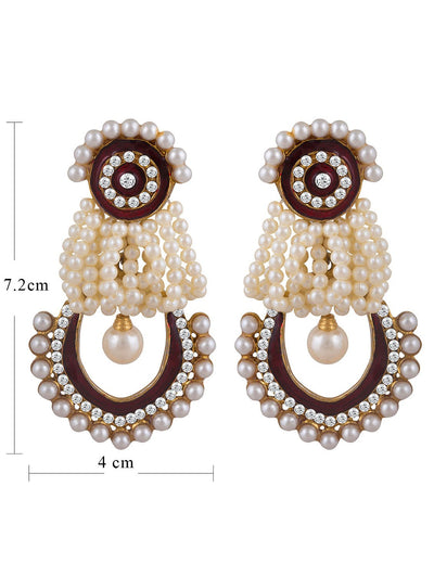 Sukkhi Glistening Gold Plated AD Earring For Women-1