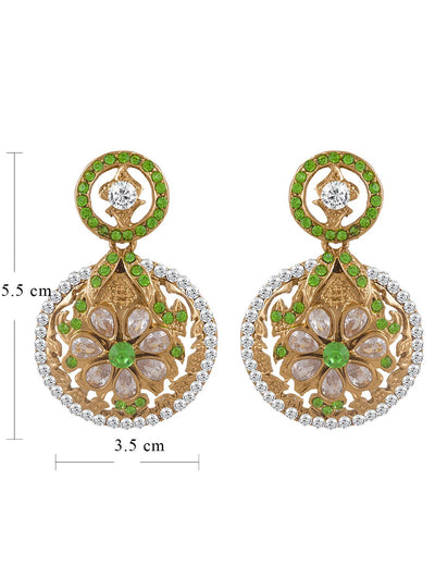 Sukkhi Graceful Gold Plated AD Earring For Women-1