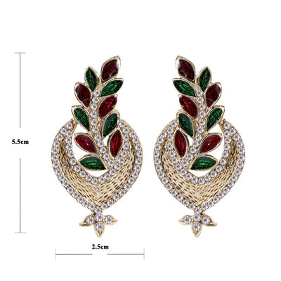 Sukkhi Fine Gold Plated AD Earring For Women-1