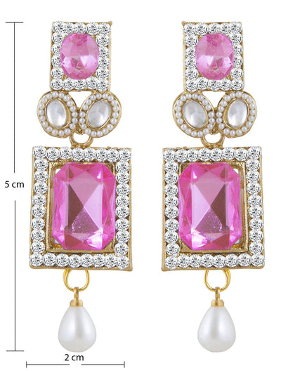 Sukkhi Appealing Gold Plated AD Earring For Women-1