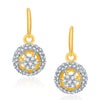 Pissara Splendour Gold And Rhodium Plated CZ Hoops For Women