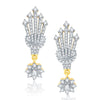 Pissara Elegant Gold And Rhodium Plated CZ Earrings For Women