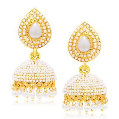 Sukkhi Astonishing Jhumki Gold Plated Set of 2 Pair Earring Combo For Women-1