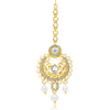 Sukkhi Charming Gold Plated AD Earring With Mangtikka Set For Women-2
