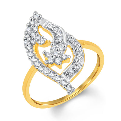 Sukkhi Incredible Gold and Rhodium Plated Cubic Zirconia Ring