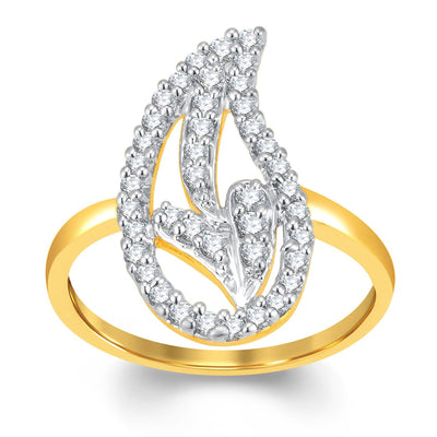 Sukkhi Excellent Gold and Rhodium Plated Cubic Zirconia Ring