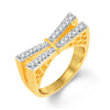 Sukkhi Creative Gold and Rhodium Plated Cubic Zirconia Ring