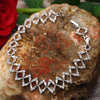 Sukkhi Graceful Diamond Shape Rhodium Plated Bracelet for Women