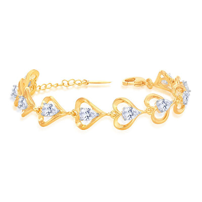 Sukkhi lavish Gold plated heart Bracelet for women