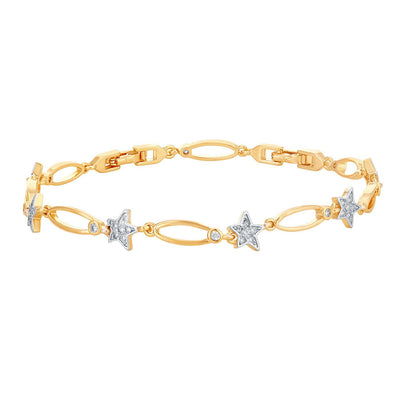 Sukkhi Astonish Gold Plated Star Shaped Bracelet for women