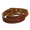 Sukkhi Fancy Brown Leather Striped Bracelet For Men