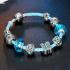 Sukkhi Exclusive Crystal Stone Rhodium Plated Aqua Blue Bracelet for Women