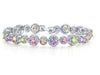 Sukkhi Adorable Adjustable Pink Crystal Rhodium Plated Bracelet for Women