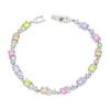 Sukkhi Lavish CZ Colourful Rhodium Plated Bracelet for Women