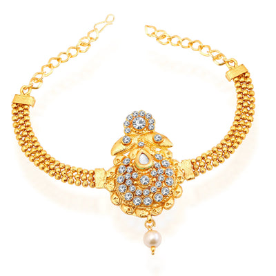 Sukkhi Artistically Gold Plated AD Bajuband For Women