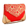 Sukkhi Red and Gold Oversized Clutch Cum Sling Bag