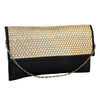 Sukkhi Black and Gold Classic Clutch Handbag