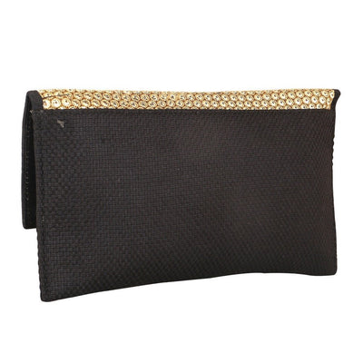 Sukkhi Black and Gold Classic Clutch Handbag-1