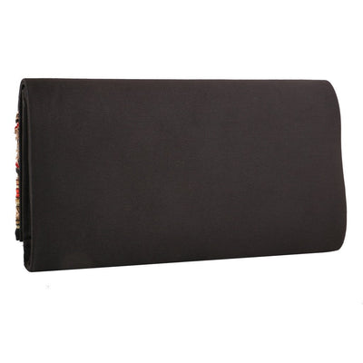 Sukkhi Embellished Matte Black Clutch Handbag-1