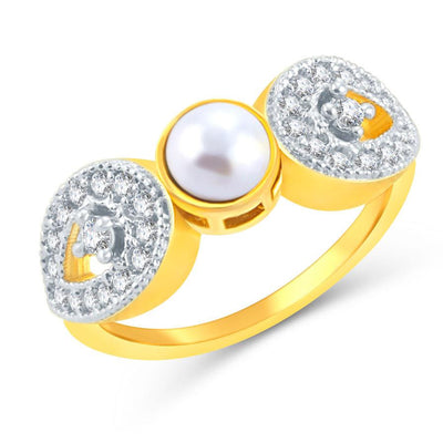 Sukkhi Alluring Gold Plated CZ Set Of 4 Ring Combo For Women-7