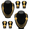 Sukkhi Dazzling Jalebi 4 String Gold Plated Set of 2 Necklace Set Combo For Women