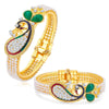 Sukkhi Ritzy Peacock Gold Plated AD Combo Kada For Women Pack Of 2