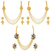 Sukkhi Trendy 4 String Gold Plated Necklace Set Combo For Women (Set of 3)