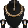 Sukkhi Fancy CZ Jalebi Gold Plated Set of 3 Necklace Set Combo For Women