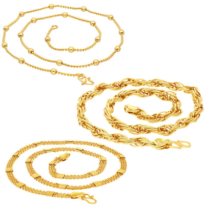 Sukkhi Elegant Gold Plated Unisex Combo Chain