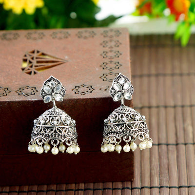 Sukkhi Ethnic Oxidised Pearl Earring Combo For Women