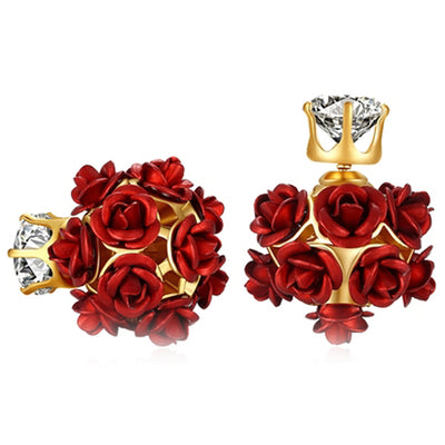 Sukkhi Floral Crystal Gold Plated Floral Earring Combo For Women