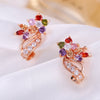 Sukkhi Gorgeous Crystal Rose Gold Plated Floral Earring Combo For Women