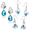 Sukkhi Glittery Crystal Rhodium Plated Floral Earring Combo For Women