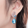 Sukkhi Glittery Crystal Rhodium Plated Floral Earring Combo For Women