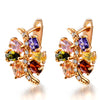 Sukkhi Attractive Crystal Rose Gold Plated Floral Earring Combo For Women