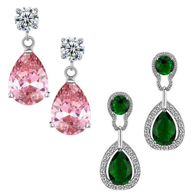 Sukkhi Astonish Crystal Rhodium Plated Floral Earring Combo For Women
