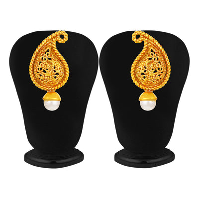 Sukkhi Astonish Pearl Gold Plated Floral Earring Combo For Women