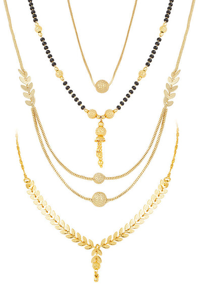 Sukkhi Attractive Gold Plated Mangalsutra Combo for Women