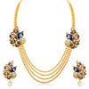 Sukkhi Incredible Pearl Gold Plated Peacock Kundan Necklace+Kada Combo For Women
