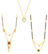 Sukkhi Delightful Gold Plated Mangalsutra Pendant Combo for Women