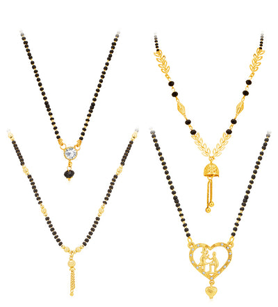 Sukkhi Elegant Gold Plated Mangalsutra Pendant Combo for Women