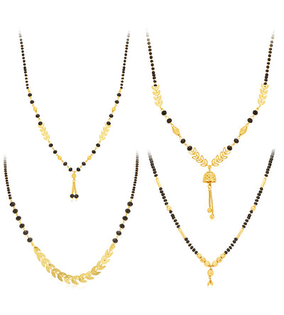 Sukkhi Pleasing Gold Plated Mangalsutra Pendant Combo for Women