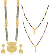 Sukkhi Glitzy Gold Plated Combo Mangalsutra Set for Women