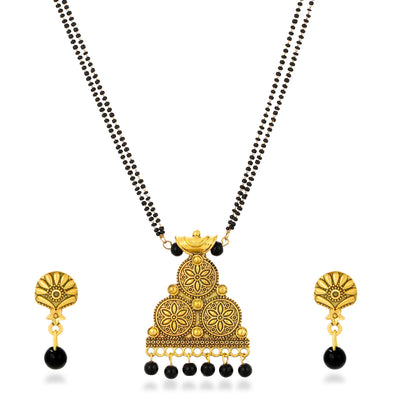 Sukkhi Elegant Gold Plated Mangalsutra Combo For Women