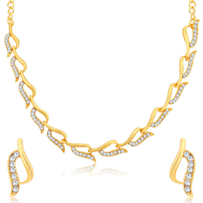 Sukkhi Elegant Gold Plated Necklace Set Combo For Women