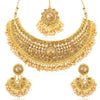 Sukkhi Ethnic Pearl Gold Plated Choker Necklace Set Combo For Women